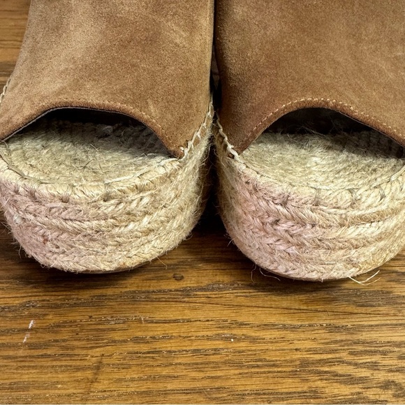 Marc Fisher Adalyn Women's Leather and Suede Espadrille Wedge Sandal Size 10 - Picture 4 of 8